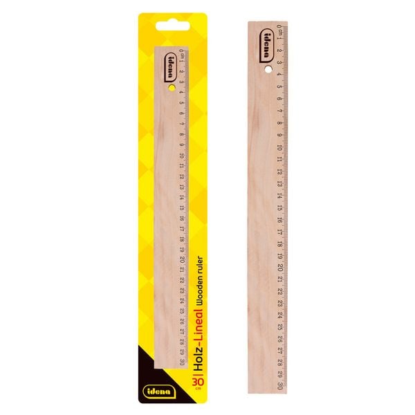 Produktbild: Idena Lineal Holz natur 30cm Blister