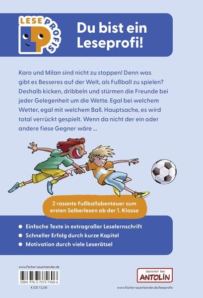 Produktbild: Leseprofis &ndash; Voll im Fu&szlig;ballfieber!, 1. Klasse (Doppelband)