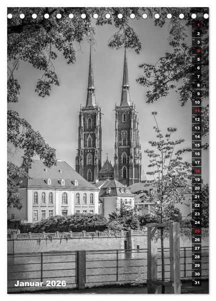 Produktbild: BRESLAU SCHWARZWEI&szlig; (Tischkalender 2026 DIN A5 hoch), CALVENDO Monatskalender