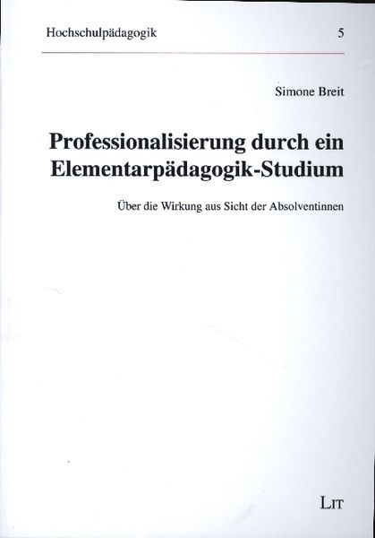 Produktbild: Breit, S: Professionalisierung durch ein Elementarp&auml;dagogik-