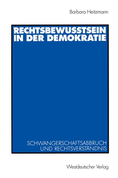 Produktbild: Rechtsbewusstsein in der Demokratie