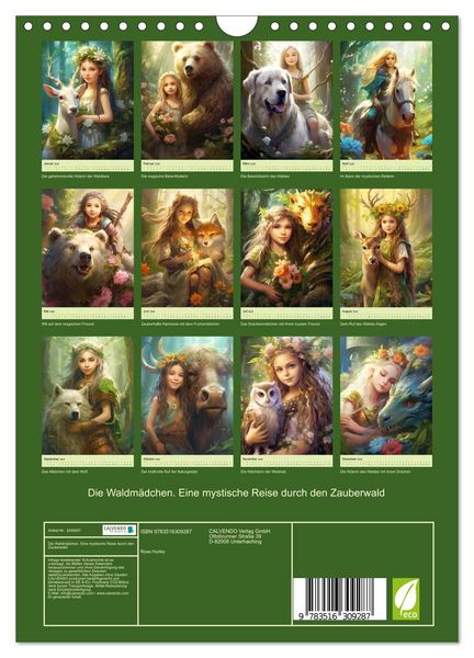 Produktbild: Die Waldm&auml;dchen. Eine mystische Reise durch den Zauberwald (Wandkalender 2026 DIN A4 hoch), CALVENDO Monatskalender