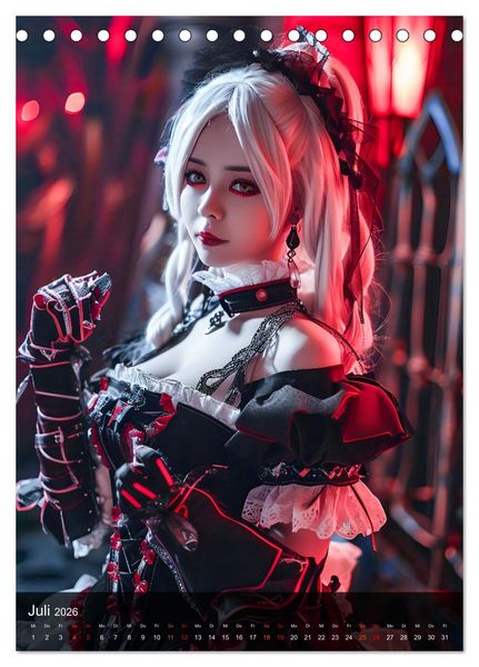 Produktbild: Anime-Girls - Japanische Kawaii-Sch&ouml;nheiten im Anime-Stil (Tischkalender 2026 DIN A5 hoch), CALVENDO Monatskalender