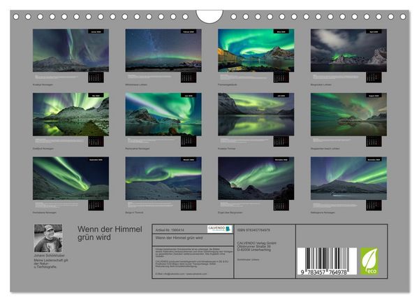 Produktbild: Wenn der Himmel gr&uuml;n wird (Wandkalender 2026 DIN A4 quer), CALVENDO Monatskalender