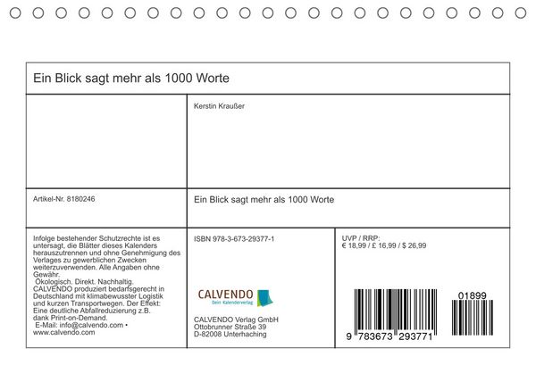 Produktbild: Ein Blick sagt mehr als 1000 Worte (Tischkalender 2022 DIN A5 quer)