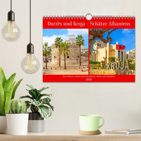 Produktbild: Durr&euml;s und Kruja &ndash; Sch&auml;tze Albaniens (Wandkalender 2026 DIN A4 quer), CALVENDO Monatskalender