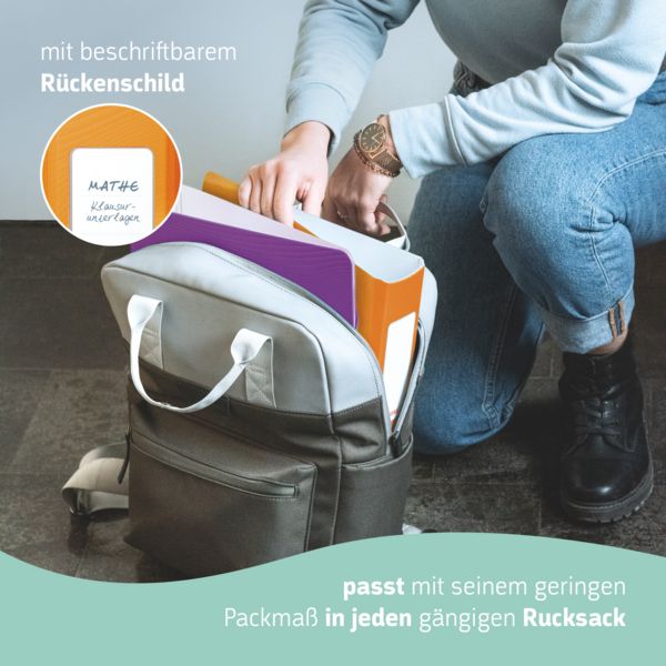 Produktbild: Brunnen Ordner &bdquo;WAVE&ldquo; &brvbar; A4, 50 mm, Hebelmechanik mit gummiertem Griff, orange