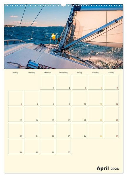 Produktbild: Segeln, unser Jahresplaner (Wandkalender 2026 DIN A2 hoch), CALVENDO Monatskalender