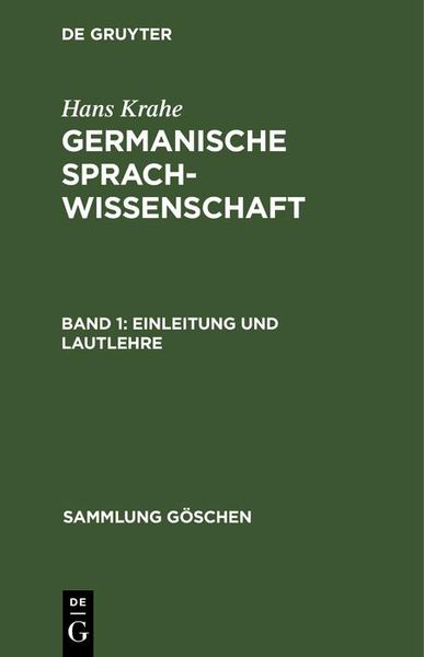 Produktbild: Einleitung und Lautlehre