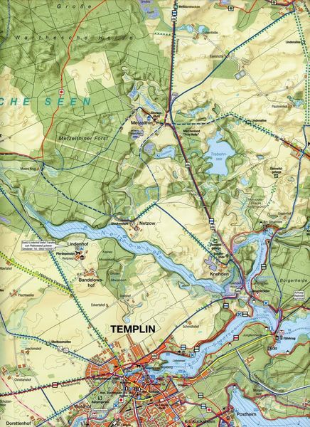 Produktbild: Rad-, Wander- und Gew&auml;sserkarte Templin