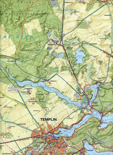 Produktbild: Templin 1 : 35 000 Rad-, Wander- und Gew&auml;sserkarte