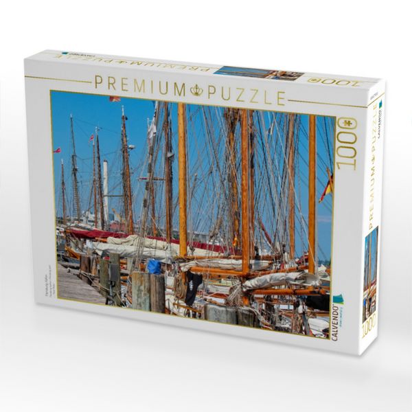 Produktbild: CALVENDO Puzzle Flensburg, Hafen | 1000 Teile Lege-Gr&ouml;&szlig;e 64x48cm Foto-Puzzle f&uuml;r gl&uuml;ckliche Stunden