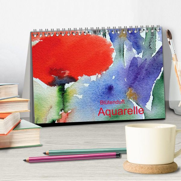 Produktbild: Bl&uuml;tenduft Aquarelle (Tischkalender 2026 DIN A5 quer), CALVENDO Monatskalender