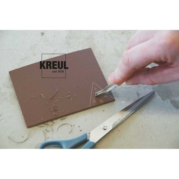 Produktbild: KREUL Linoldruck Set, Linoldruckfarbe 20 ml, 3 Schneidefedern, Linolplatte A6 und Zubeh&ouml;r
