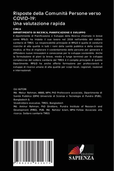 Produktbild: Risposte della Comunit&agrave; Persone verso COVID-19: Una valutazione rapida