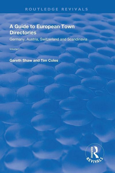 Produktbild: A Guide to European Town Directories