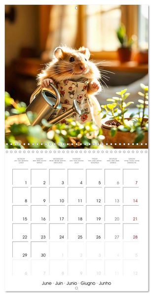 Produktbild: Hamster housekeeping - little paws and big Jobs (Wall Calendar 2026 12 &times; 12 Inch) CALVENDO 12 Month Wall Calendar