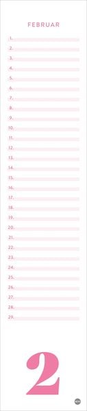 Produktbild: Geburtstagskalender neutral Langplaner mini