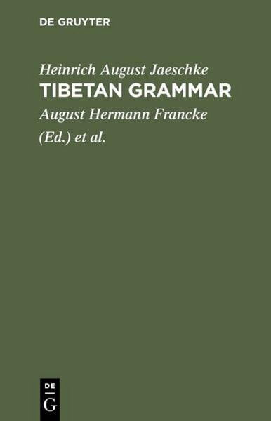 Produktbild: Tibetan grammar