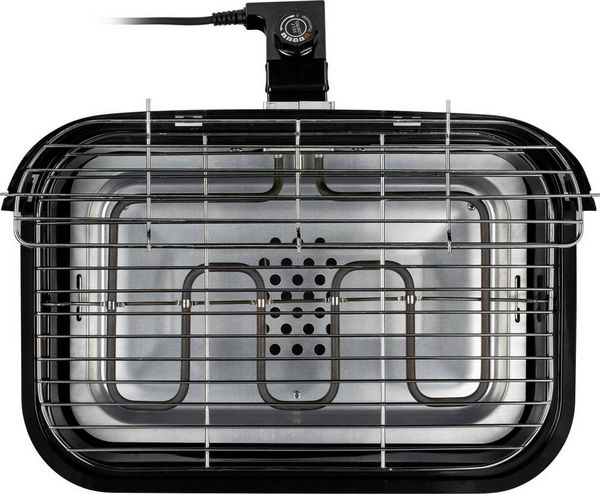 Produktbild: Princess 01.112252.01.001 Elektro, Holzkohle Grill mit Windschutz, mit Standfu&szlig;, mit manueller Temperatureinstellung Schwarz