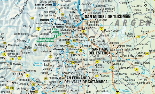Produktbild: Argentina / Argentinien 1 : 3 800 000. Road Map