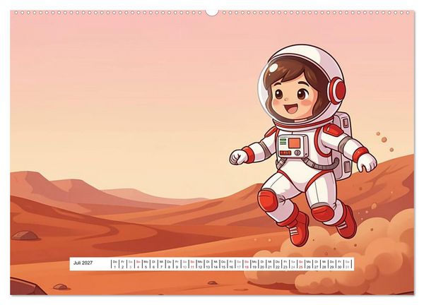 Produktbild: Kleine Astronauten (hochwertiger Premium Wandkalender 2027 DIN A2 quer), Kunstdruck in Hochglanz