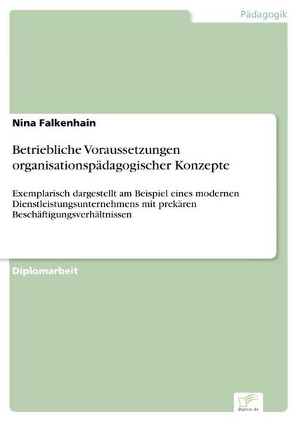 Produktbild: Betriebliche Voraussetzungen organisationsp&auml;dagogischer Konzepte