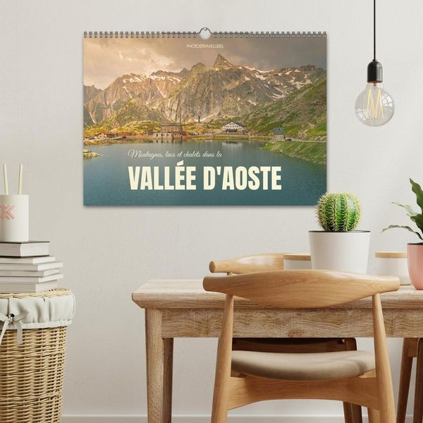 Produktbild: Montagnes, lacs et chalets dans la vall&eacute;e d'Aoste (Calendrier mural 2027 DIN A3 vertical), CALVENDO calendrier mensuel