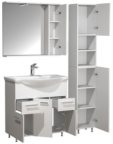 Produktbild: 4-tlg. Waschplatz Waschtisch Schubladen Lisalo XL