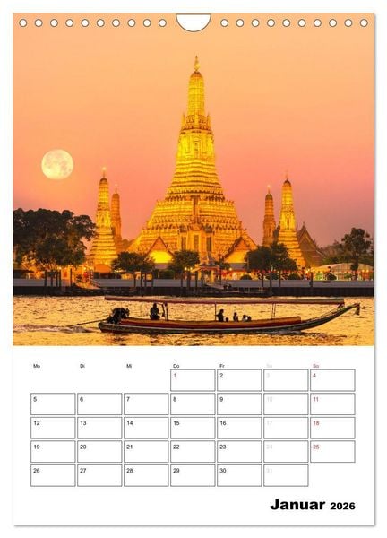 Produktbild: THAILAND - Mein Urlaubsplaner (Wandkalender 2026 DIN A4 hoch), CALVENDO Monatskalender
