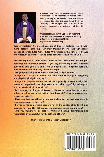 Produktbild: Greater Exploits - 17 Featuring - Andrew Murray in the two Covenants; Deeper Christian Life; ..