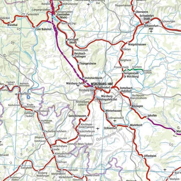 Produktbild: freytag & berndt Rail Travel Map Deutschland 1:500.000