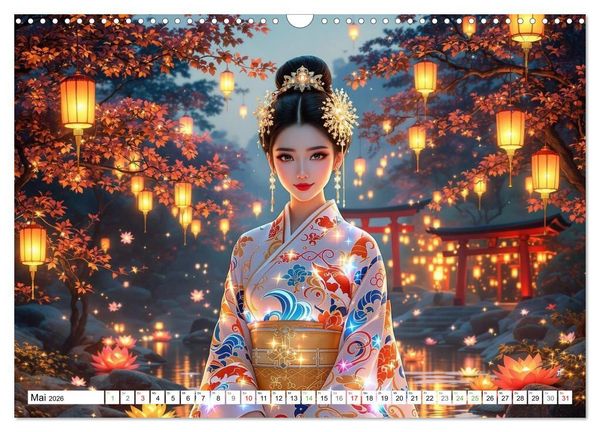 Produktbild: Fantasie Asia-Girls (Wandkalender 2026 DIN A3 quer), CALVENDO Monatskalender