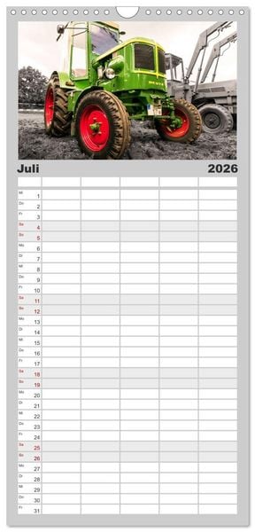 Produktbild: Familienplaner 2026 - Trecker-Liebhaber mit 5 Spalten (Wandkalender, 21 x 45 cm) CALVENDO