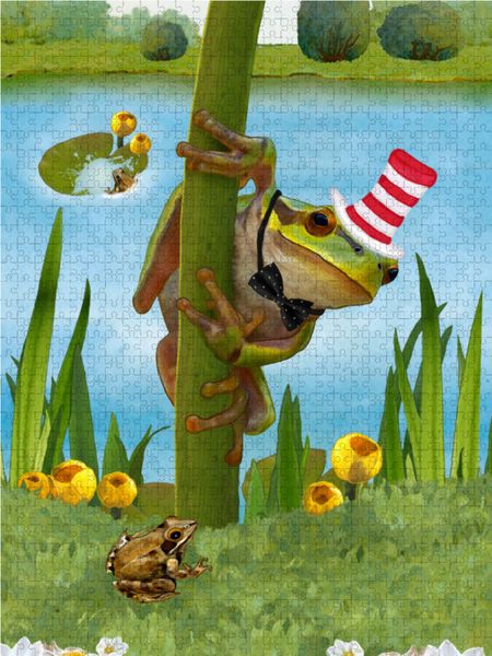 Produktbild: CALVENDO Puzzle Mein Frosch Fridolin | 2000 Teile Lege-Gr&ouml;&szlig;e 90x67cm Foto-Puzzle f&uuml;r gl&uuml;ckliche Stunden