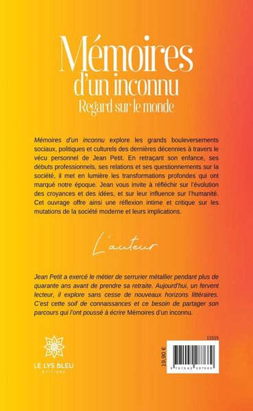 Produktbild: M&eacute;moires d'un inconnu