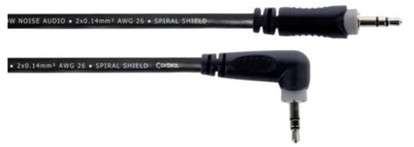 Produktbild: Cordial 14832 Klinke Audio Anschlusskabel [1x Klinkenstecker 3.5 mm - 1x Klinkenstecker 3.5 mm] 1.50 m Schwarz PVC-Mantel, verdrillt