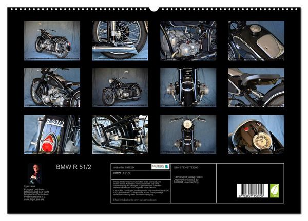 Produktbild: BMW R 51/2 (hochwertiger Premium Wandkalender 2026 DIN A2 quer), Kunstdruck in Hochglanz