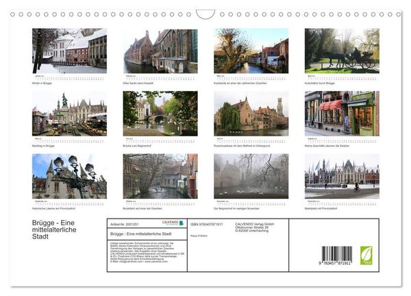 Produktbild: Br&uuml;gge - Eine mittelalterliche Stadt (Wandkalender 2026 DIN A3 quer), CALVENDO Monatskalender
