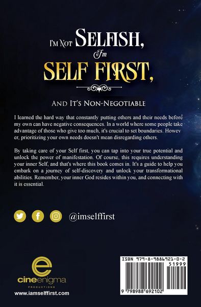 Produktbild: I'm Not Selfish, I'm Self First, And It's Non-negotiable