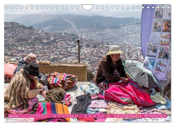 Produktbild: Farbenfrohes Bolivien (Wandkalender 2026 DIN A4 quer), CALVENDO Monatskalender
