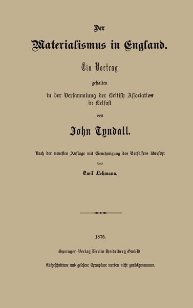 Produktbild: Der Materialismus in England