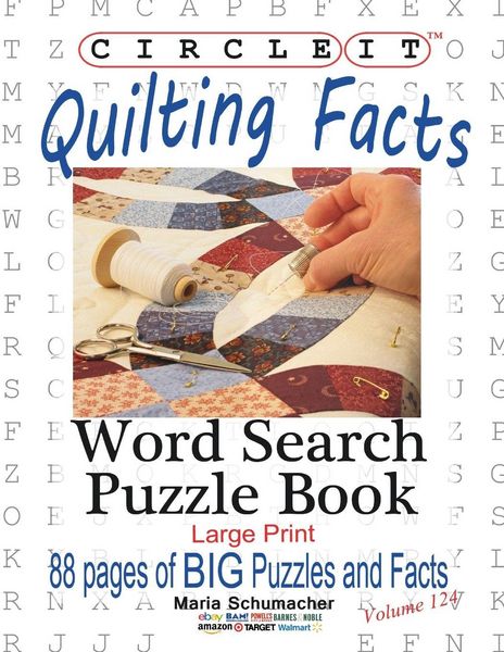 Produktbild: Circle It, Quilting Facts, Large Print, Word Search, Puzzle Book