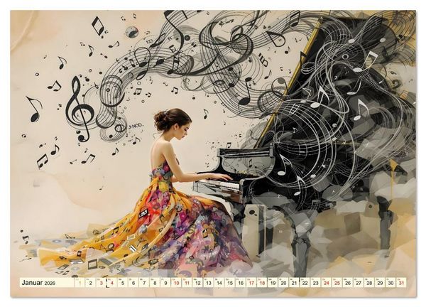 Produktbild: Piano der Tr&auml;ume (Wandkalender 2026 DIN A3 quer), CALVENDO Monatskalender