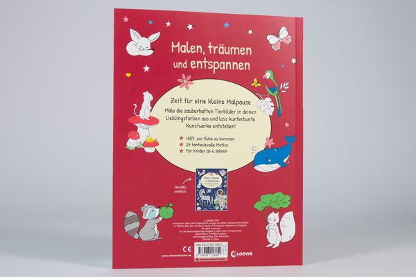 Produktbild: Malen, tr&auml;umen und entspannen - Die sch&ouml;nsten Tierbilder f&uuml;r Kinder