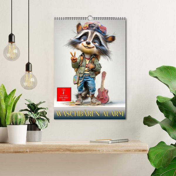 Produktbild: Waschb&auml;ren Alarm (Wandkalender 2026 DIN A3 hoch), CALVENDO Monatskalender