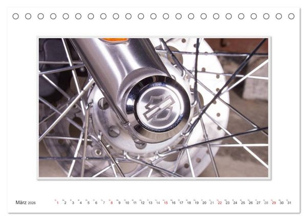 Produktbild: Emotionale Momente: Harley Davidson - Wide Glide (Tischkalender 2026 DIN A5 quer), CALVENDO Monatskalender