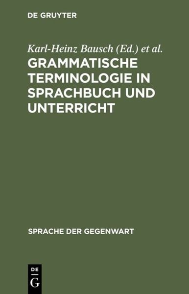 Produktbild: Grammatische Terminologie in Sprachbuch und Unterricht