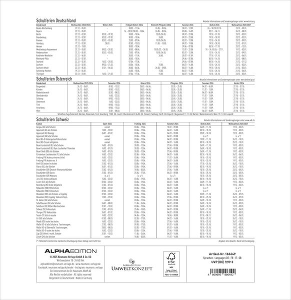 Produktbild: Kreativ-Kalender schwarz 2026 - 32 x 33 - Foto, Malen, Basteln - datiert - Kreativkalender - Foto-Kalender - Alpha Edition