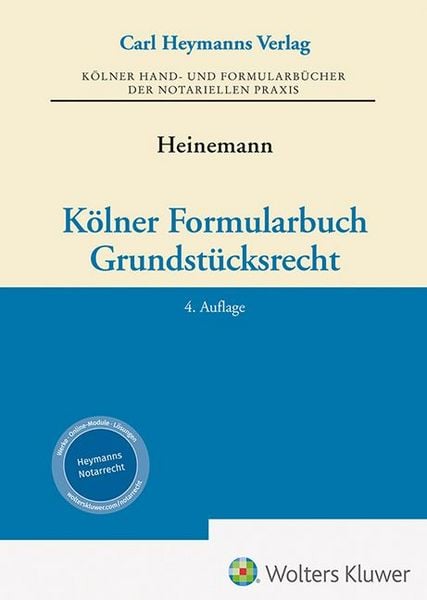 Produktbild: K&ouml;lner Formularbuch Grundst&uuml;cksrecht